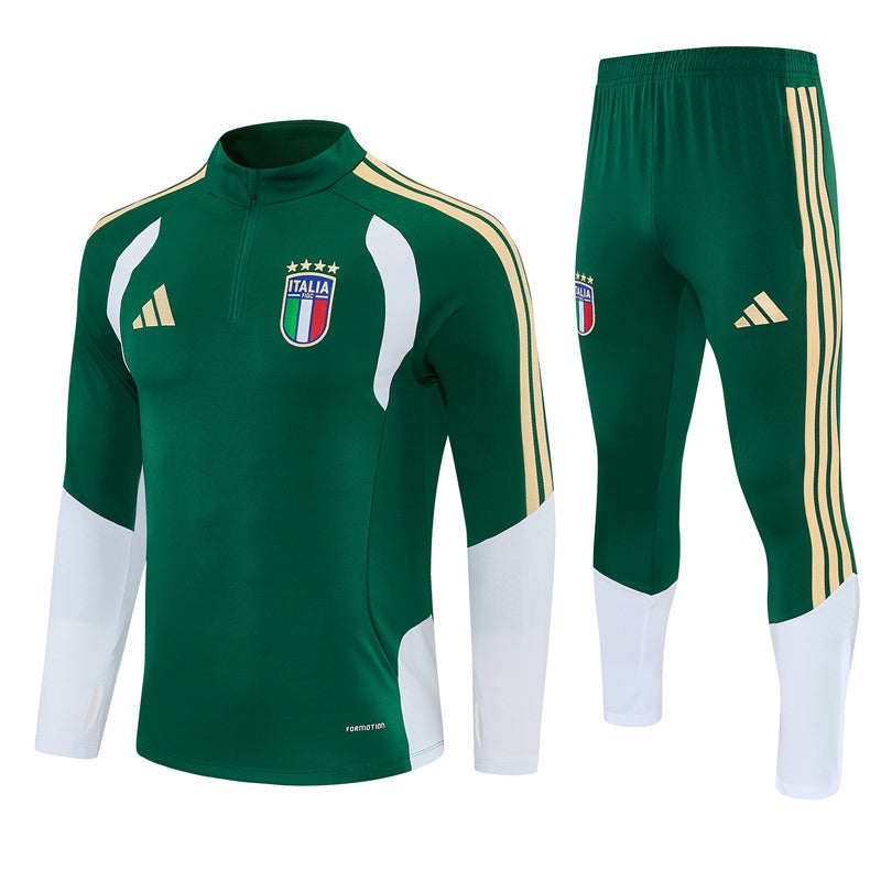 Italy Training Tracksuit Men/Kids 2026 2027 Green-League Threads